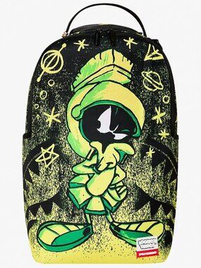 Sprayground x Looney Tunes Marvin Backpack🔥New Black Bookbag Large School Bag